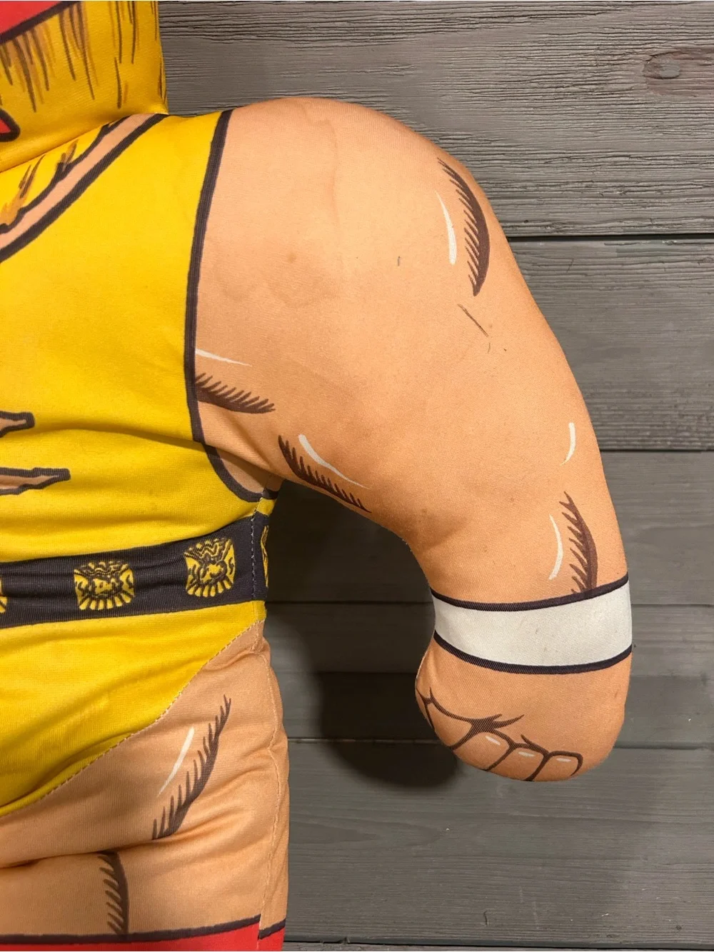 Hulk Rules Vintage Wrestler Plush - Yellow & Red